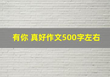 有你 真好作文500字左右